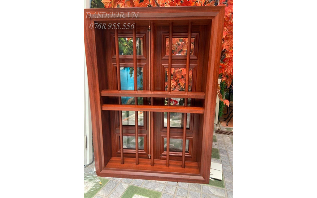 Cửa Sổ Thép Vân Gỗ Hai Cánh ACS2.2