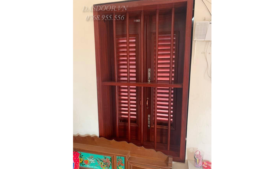 Cửa Sổ Thép Vân Gỗ Hai Cánh ACS2.3