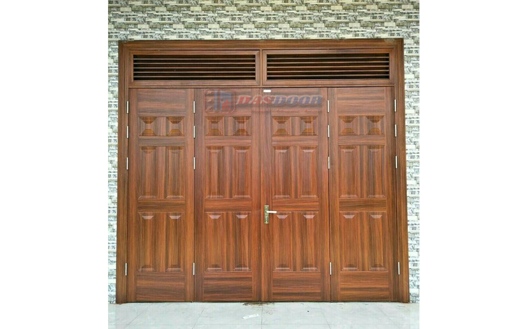 Giá Cửa Thép Vân Gỗ 4 Cánh