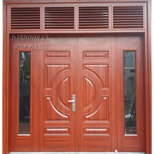 Cửa Thép Vân Gỗ Bốn Cánh Lệch A42-NC