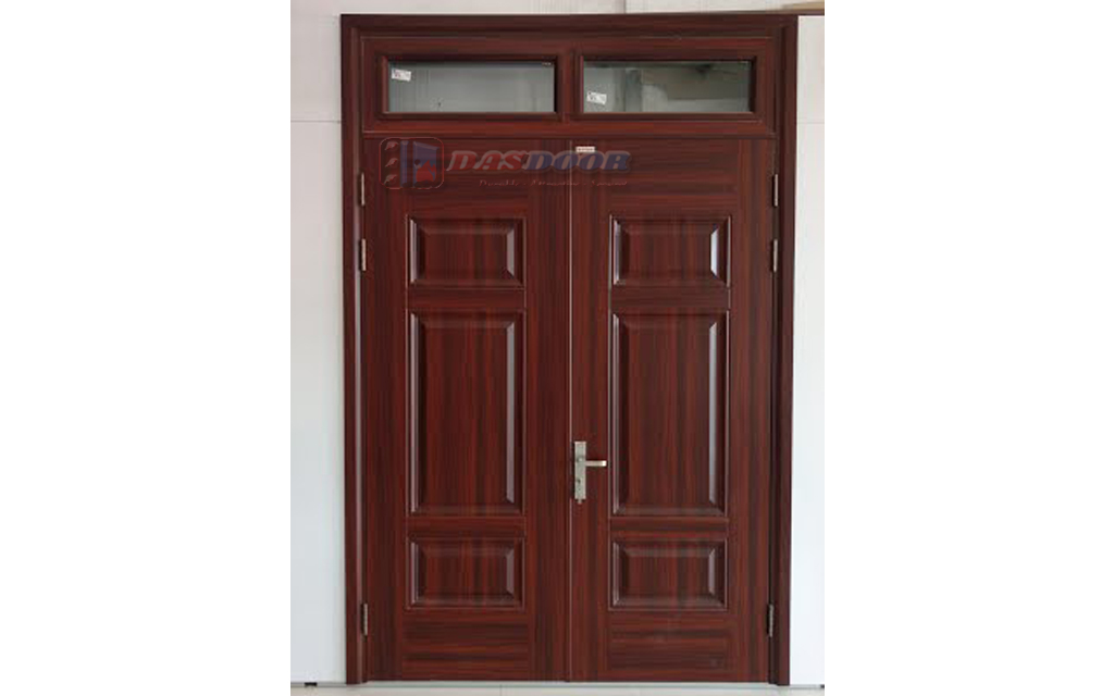 Cửa Thép Vân Gỗ Hai Cánh Cân