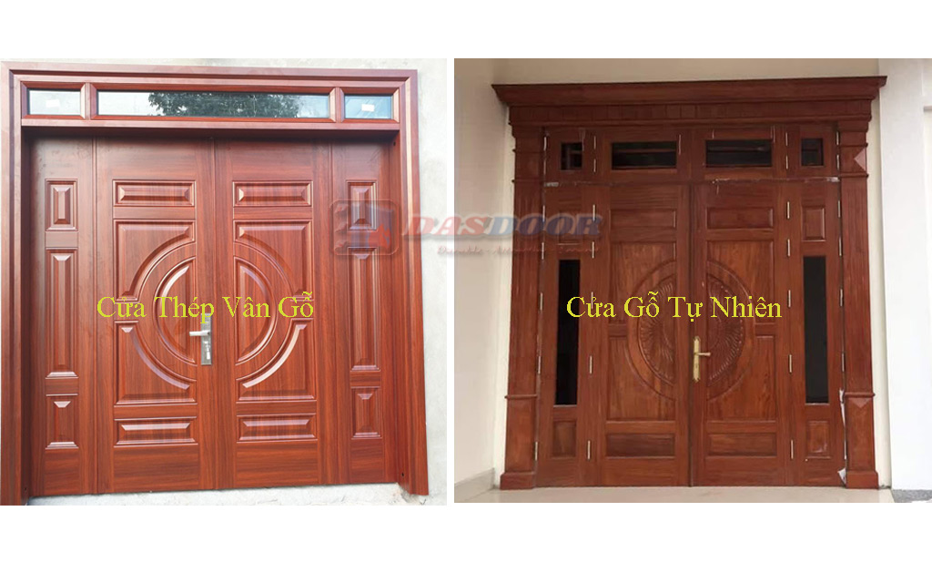 Ưu Nhược Điểm Của Cửa Thép Vân Gỗ Và Cửa Gỗ Tự Nhiên
