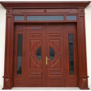 Cửa Thép Vân Gỗ Bốn Cánh Lệch A42-K