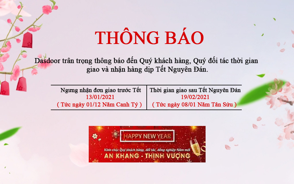 Thông Báo Về Đặt Hàng Dịp Tết Nguyên Đán 2021