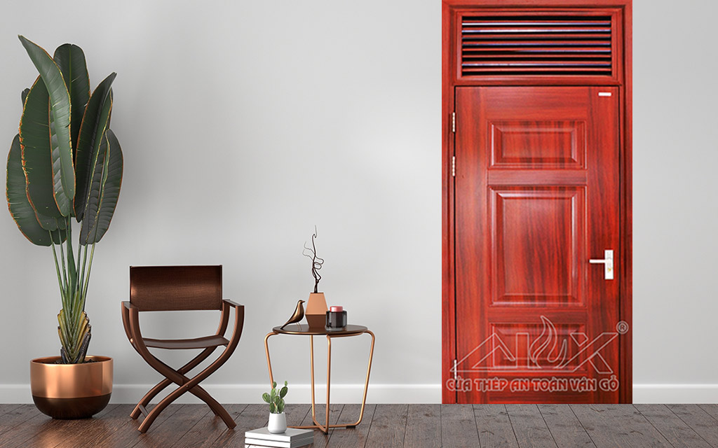 Mẫu Cửa Thép Vân Gỗ 1 Cánh A101-NC