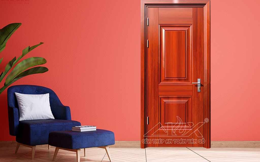 Mẫu Cửa Thép Vân Gỗ 1 Cánh A105