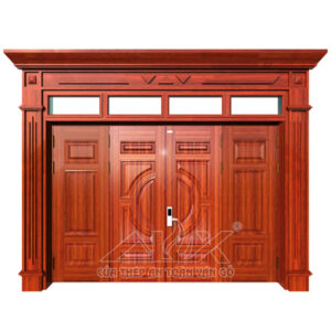 Cửa Thép Vân Gỗ 4 Cánh Cân A44-K-PĐ