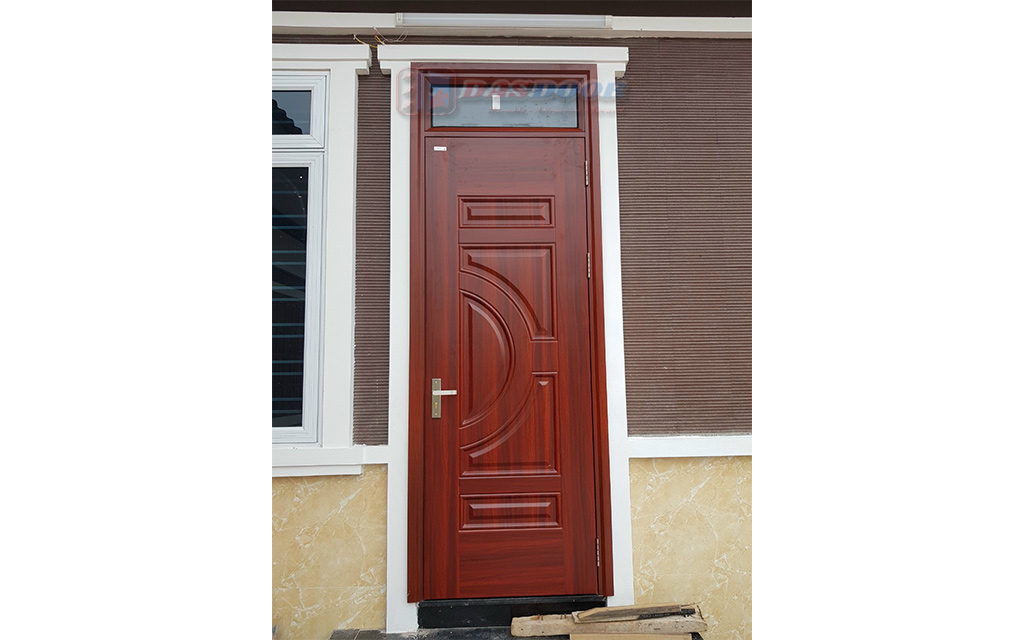 Mẫu Cửa Thép Vân Gỗ 1 Cánh A104-K