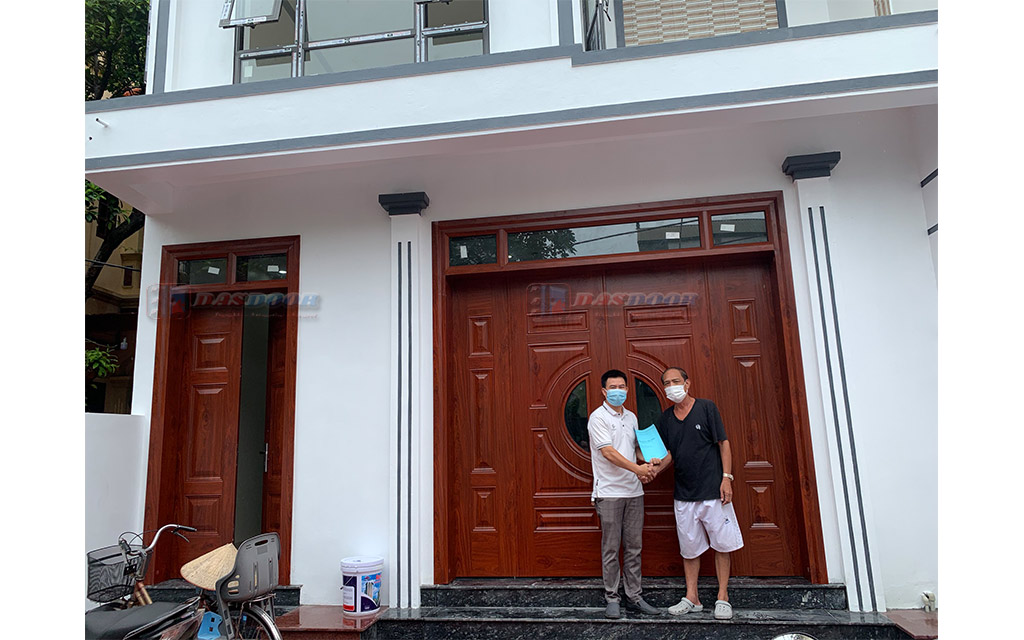 Lắp Đặt Cửa Thép Vân Gỗ Tại Hoàng Mai Hà Nội