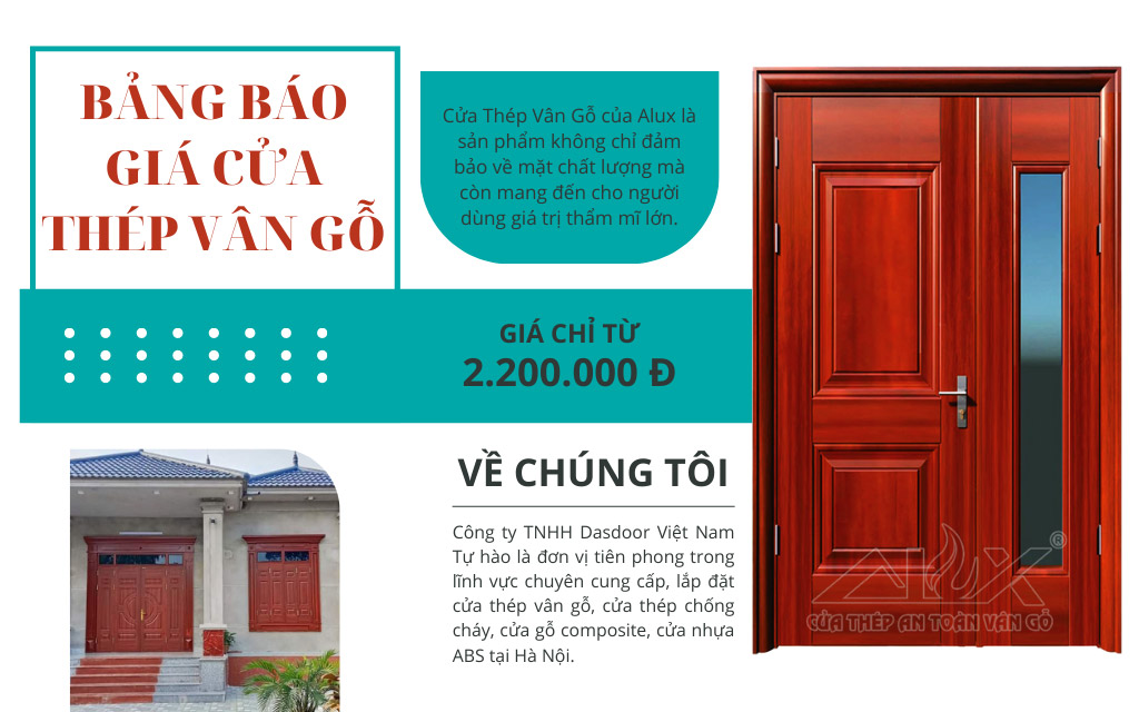 Báo Giá Cửa Thép Vân Gỗ