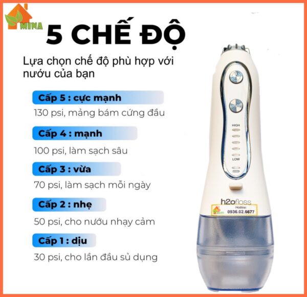 5 Chế độ làm sạch h2ofloos F06