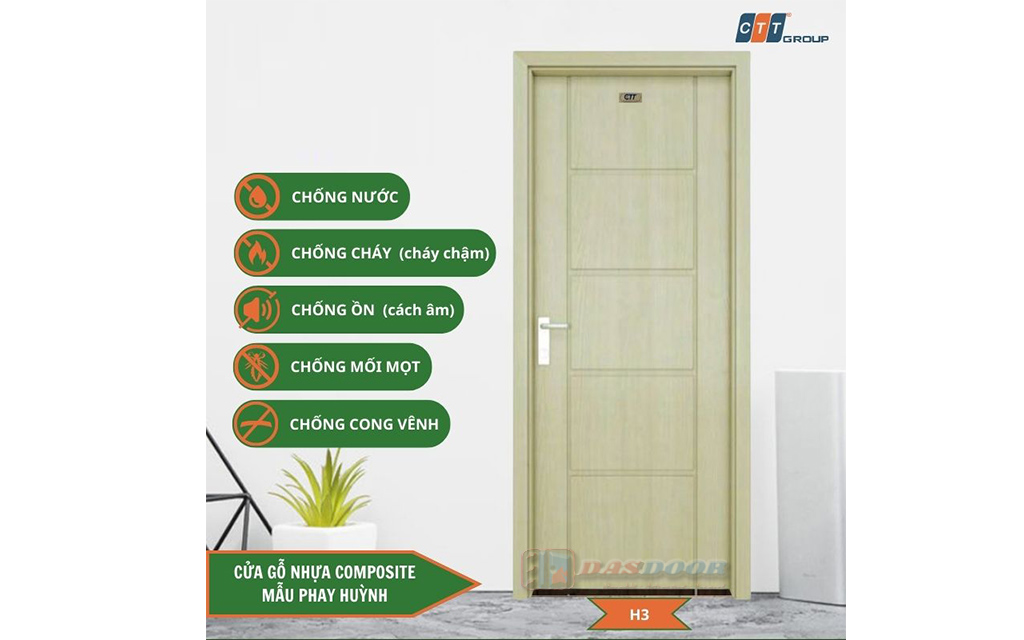 Cửa Gỗ Nhựa Composite Hút Huỳnh
