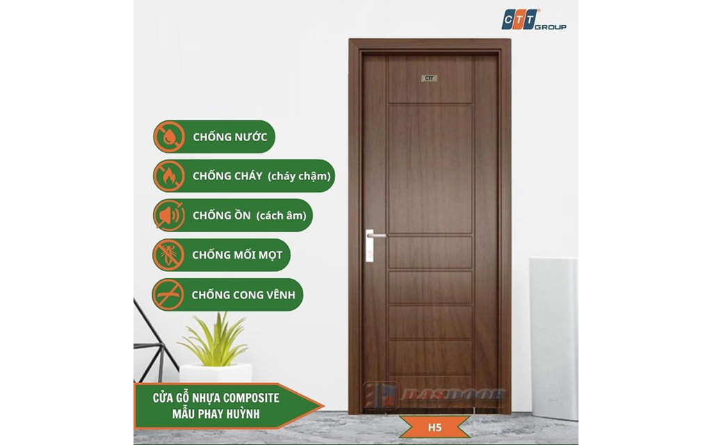 Cửa Gỗ Nhựa Composite Hút Huỳnh