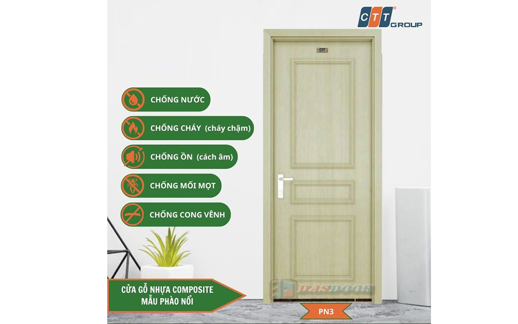 Cửa Gỗ Nhựa Composite Phào Chỉ Nổi Cửa Gỗ Nhựa Composite Phào Chỉ Nổi