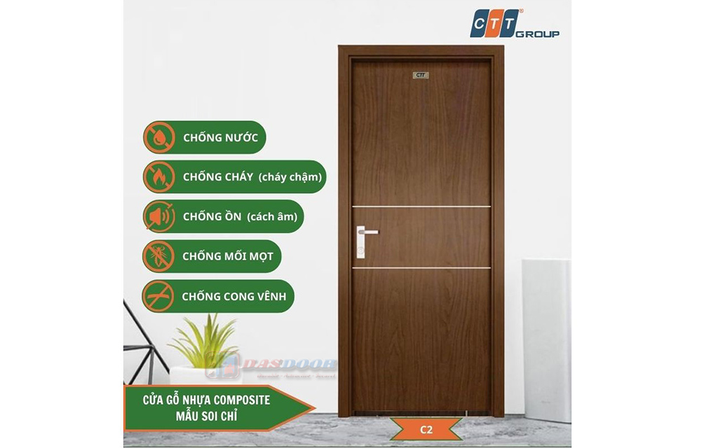 Cửa Gỗ Nhựa Composite Soi Chỉ