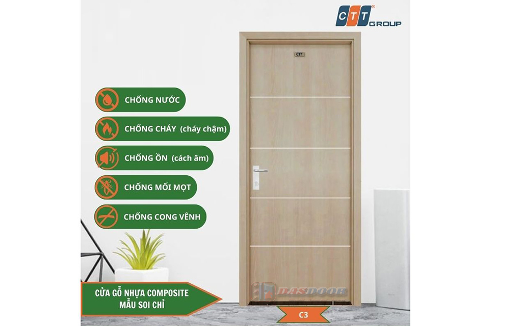 Cửa Gỗ Nhựa Composite Soi Chỉ