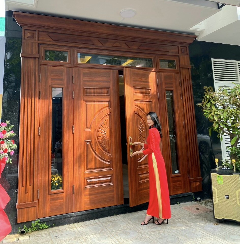 cửa thép vân gỗ