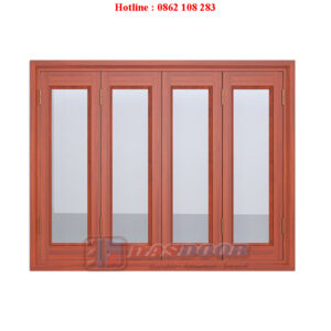 Cửa Sổ Thép Vân Gỗ 4 Cánh ACS4-K