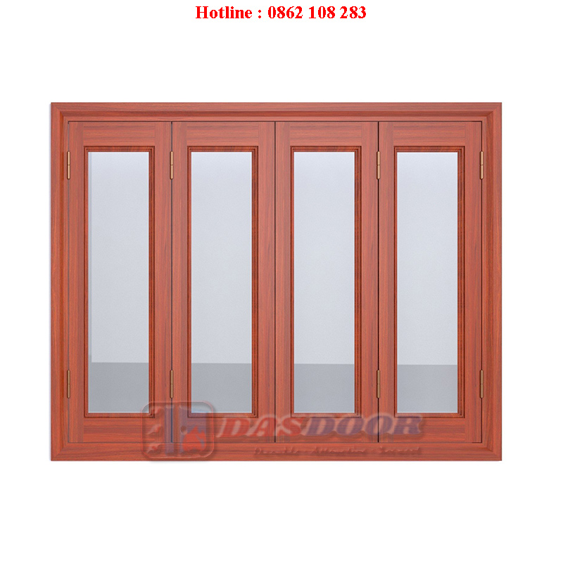 Cửa Sổ Thép Vân Gỗ 4 Cánh ACS4-K