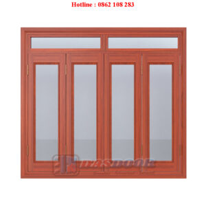Cửa Sổ Thép Vân Gỗ 4 Cánh ACS4K-K