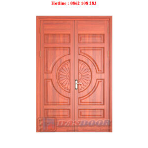 Cửa Thép Vân Gỗ 2 Cánh Cân A22-A02H