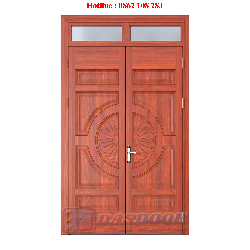 Cửa Thép Vân Gỗ 2 Cánh Cân A22K-A02H