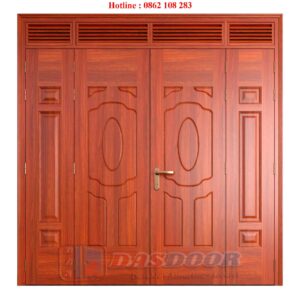 Cửa Thép Vân Gỗ 4 Cánh Lệch A42-NC.A07AL.C02