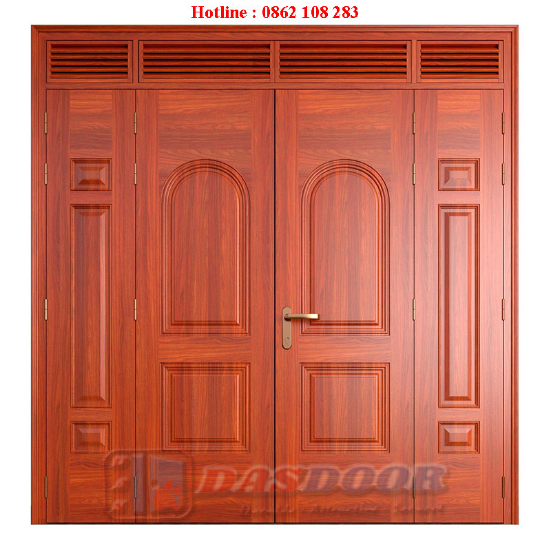 Cửa Thép Vân Gỗ 4 Cánh Lệch A42NC-A12AL-C02