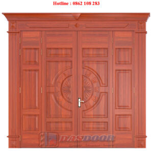 Cửa Thép Vân Gỗ 4 Cánh Lệch A42-A15AL-B03
