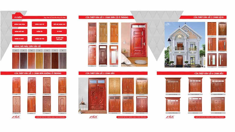 giá cửa thép vân gỗ Hưng Yên