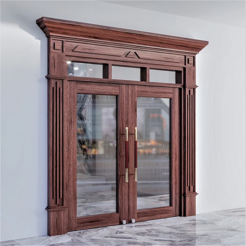 Cửa thép vân gỗ 2 cánh