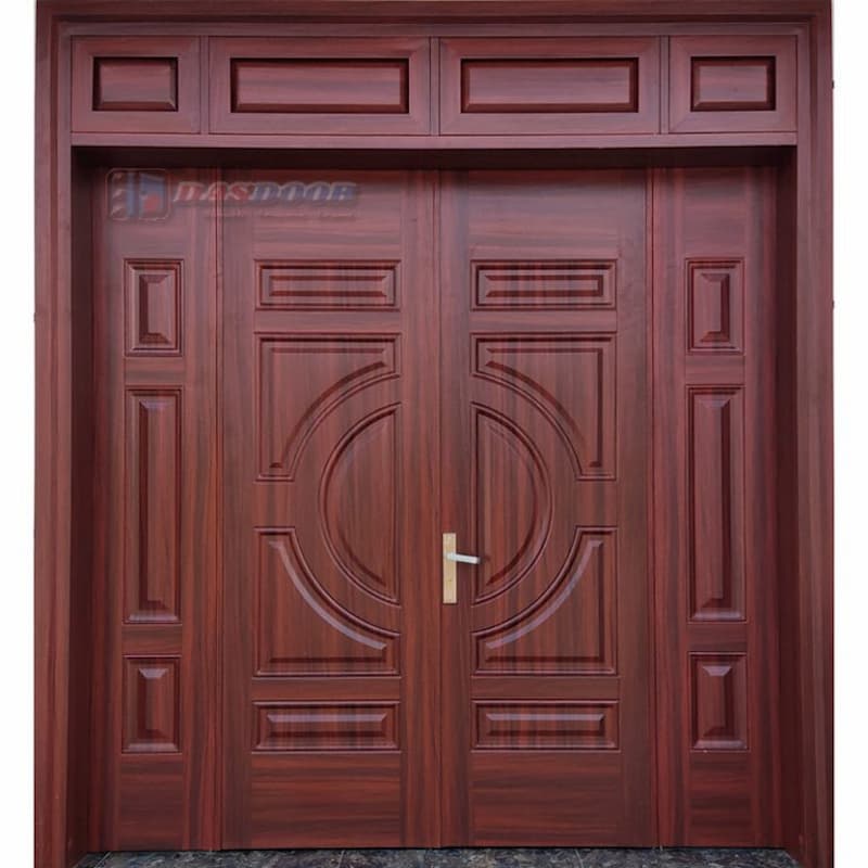 Cửa thép vân gỗ 4 cánh